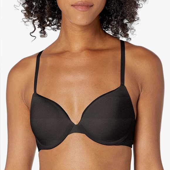 Calvin Klein Constant Convertible Strap Lightly Lined Demi Bra Black Size 34A - Picture 1 of 8